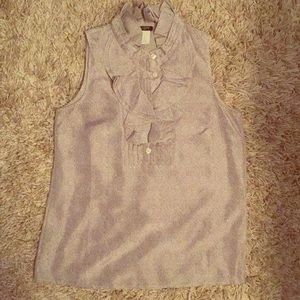 Jcrew ruffled sleeveless shirt